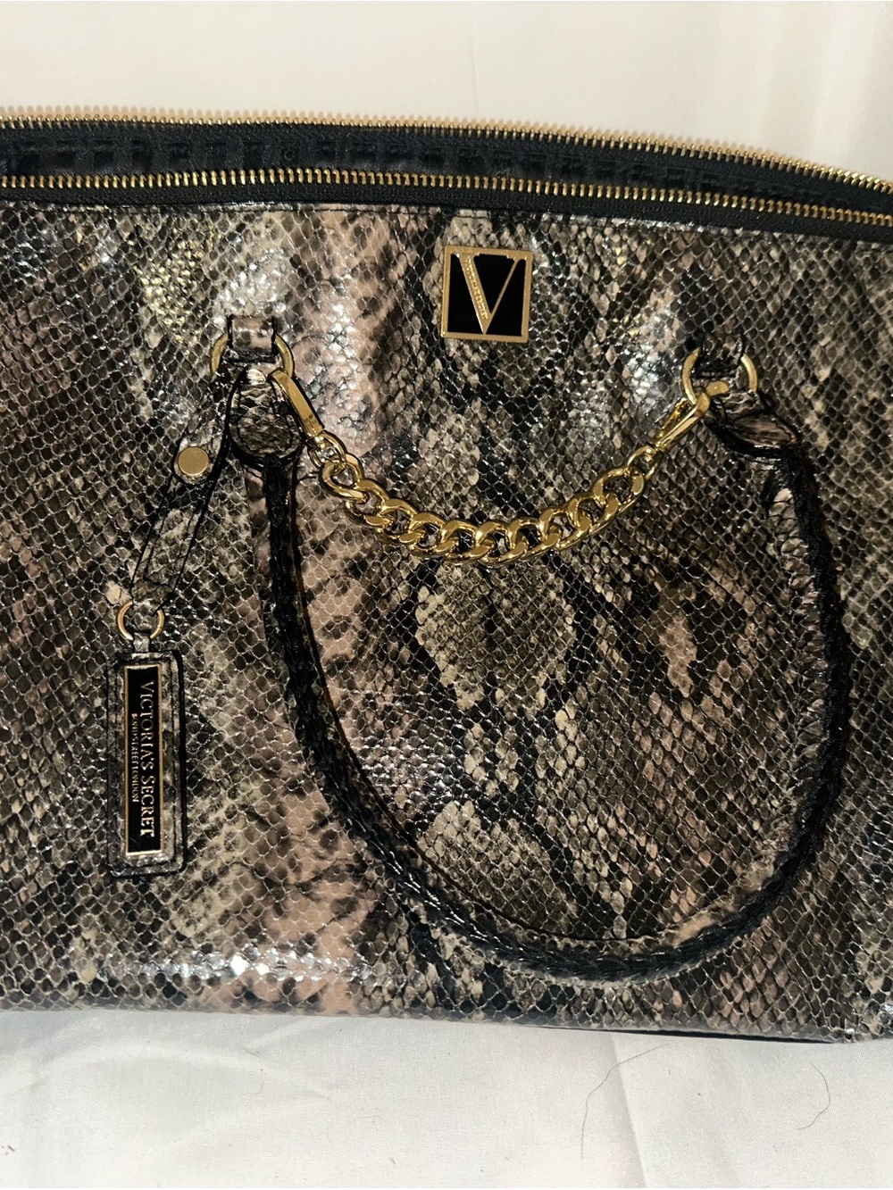 Victoria’s Secret Bond Street London Snakeskin Satchel Shoulder Bag
